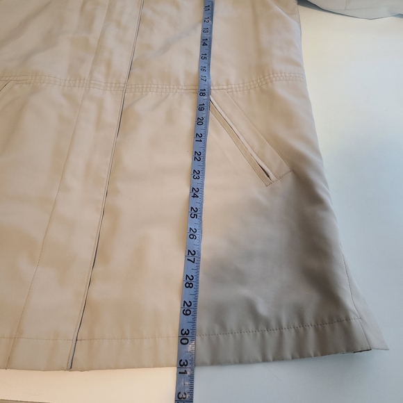 Talbots Petites Womens Minimalist Neutral Jacket With Hood - Picture 3 of 9